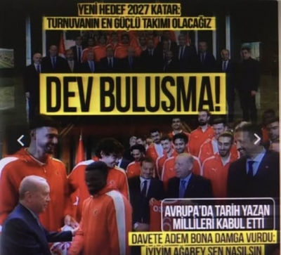 Başkan Erdoğan 12 Dev Adam ile Filenin Sultanları'nı kabul etti! İşte kare kare o anlar...