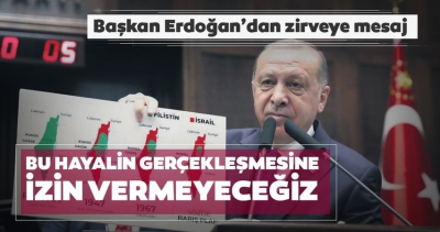 Başkan Erdoğan, Barış ve huzuru tehdit eden bu hayalin gerçekleşmesine izin vermeyeceğiz.