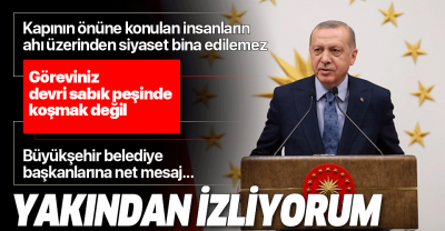 Başkan Erdoğan: Bazı belediyelerimizde yaşanan hadiseleri üzüntüyle takip ediyoruz.