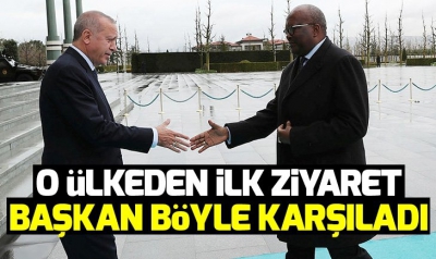 Başkan Erdoğan Burkina Faso Devlet Başkanı Kabore'yi karşıladı..