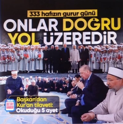 Başkan Erdoğan Çamlıca Camisi'nde 333 hafızın Hafızlık İcazet Merasimi'ne katıldı | Kur'an tilaveti