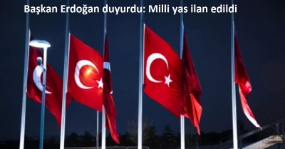 Başkan Erdoğan: Depremler sebebiyle 7 gün süreyle milli yas ilan edildi