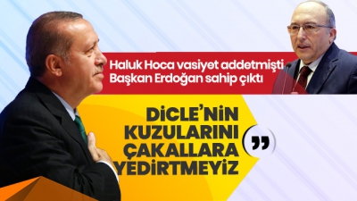 Başkan Erdoğan: Dicle'nin kuzularını biz de çakallara yedirtmeyeceğiz 