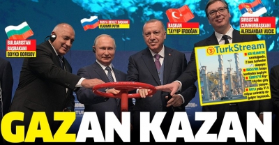 Başkan Erdoğan dünya liderlerinin katılımıyla TürkAkım'ın vanasını açtı!...