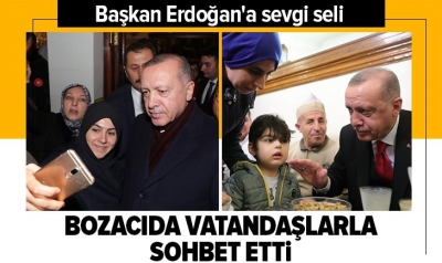 Cumhurbaşkanı Erdoğan, Fatih’te bozacıda vatandaşlarla sohbet etti.