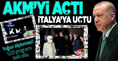 Başkan Erdoğan G20 Liderler Zirvesi'ne katılmak üzere İtalya'da