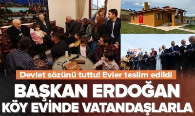 Başkan Erdoğan Gaziantep'te köy evinde vatandaşlarla bir araya geldi