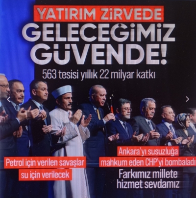 Başkan Erdoğan: Gelecekte dünyada su çatışmaları çıkacak