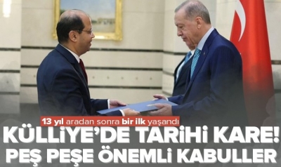 Başkan Erdoğan güven mektubu sunan büyükelçileri kabul etti! Mısır'la 13 yıl sonra bir ilk