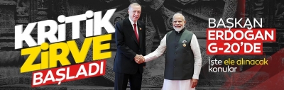 Başkan Erdoğan, Hindistan Başbakanı Narendra Modi tarafından resmi törenle karşılandı.