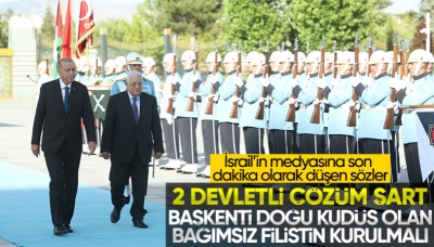 Başkan Erdoğan ile Filistin Devlet Başkanı Mahmud Abbas'tan ortak basın açıklaması: Kalıcı barış iki devletli bir çözümdedir
