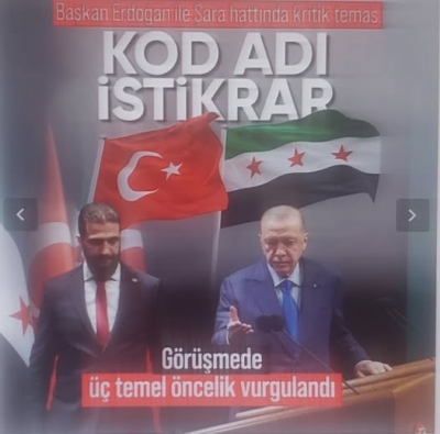 Başkan Erdoğan ile Şara görüştü: Gündem Suriye’de güvenlik ve istikrar