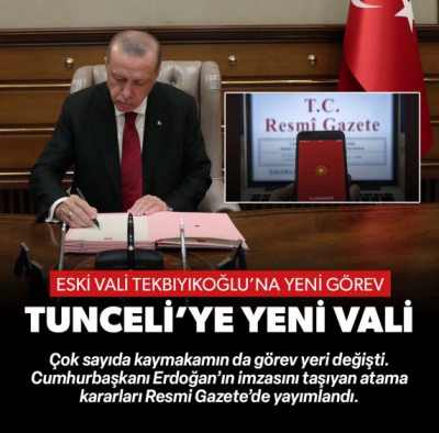 Başkan Erdoğan imzaladı! 2 il valiliğinde görev değişiklikleri
