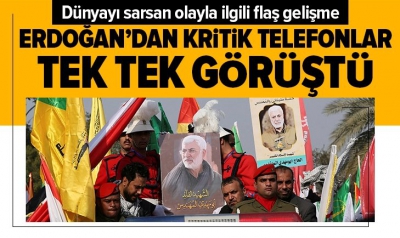 Başkan Erdoğan, İran Cumhurbaşkanı Ruhani ve Irak Cumhurbaşkanı Salih ile telefonda görüştü..