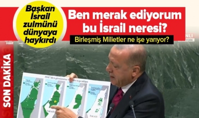 Başkan Erdoğan, İsrail'in zulmünü BM Genel Kurulu'nda dünyaya haykırdı...