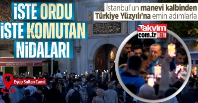 Başkan Erdoğan İstanbul'un manevi kalbinde: Akşam namazını Eyüp Sultan Camii'nde eda etti