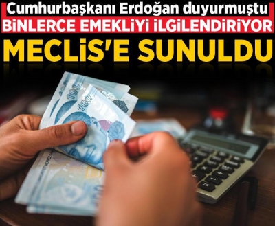 Başkan Erdoğan kabine sonrası müjdeyi duyurmuştu : Memur ve emekliye ek zam teklifi Meclis’te