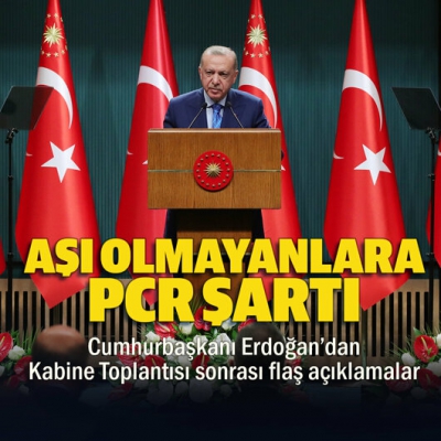 Başkan Erdoğan Kabine Toplantısı kararlarını açıkladı! Aşı olmayan öğrenci ve öğretmene PCR testi şartı