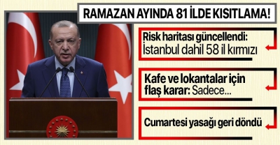 Başkan Erdoğan kabine sonrası açıkladı: Ramazan ayında 81 ilde sokak kısıtlaması uygulanacak 