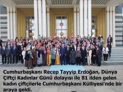 Başkan Erdoğan, kadın çiftçilerle bir araya geldi 