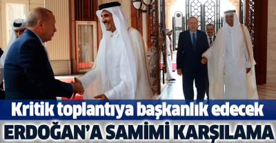 Başkan Erdoğan, Katar Emiri Şeyh Temim Bin Hamed Al Sani ile görüştü.