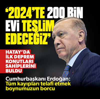 Başkan Erdoğan: Kimsenin hakkı yerde kalmayacak, kimse mağdur olmayacak