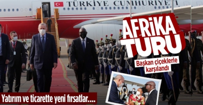 Başkan Erdoğan, Kongo Demokratik Cumhuriyeti'nde resmi törenle karşılandı