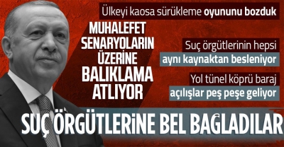 Başkan Erdoğan: Milletten umutlarını kesenler suç örgütlerine bel bağlamış durumdalar 