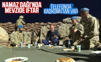 Başkan Erdoğan, Namaz Dağı üs bölgesindeki askerlerin bayramını kutladı..