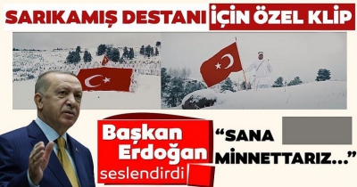 Başkan Erdoğan, Sarıkamış Destanı anısına şiir okudu: Bir bayrak rüzgar bekliyor.