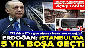 Başkan Erdoğan Sirkeci-Kazlıçeşme metrosunu hizmete aldı ilk seferi yaptı! Sefer süresi 20 dakikaya indi: 15 gün ücretsiz