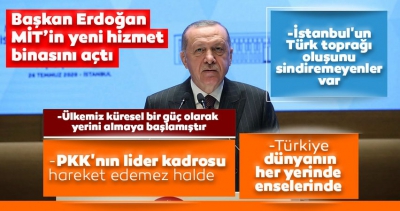 Başkan Erdoğan: Son dönemde MİT'in hedef alınması tesadüfi değildir.