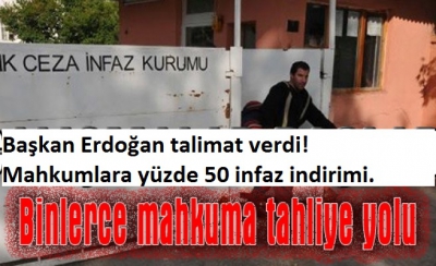 Başkan Erdoğan talimat verdi! Mahkumlara yüzde 50 infaz indirimi yolda.
