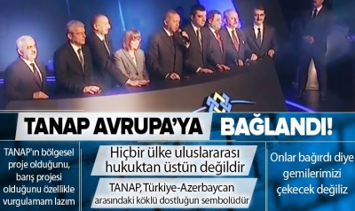 Başkan Erdoğan: TANAP, Türkiye-Azerbaycan köklü dostluğunun sembolüdür.