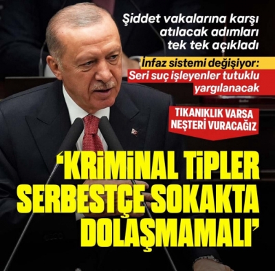Başkan Erdoğan TBMM'de açıkladı... Ceza infaz hükümleri değişiyor: Neşteri vuracağız | Neler değişecek?
