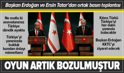 Başkan Erdoğan: 'Türkiye'nin Kıbrıs'ta adil ve kalıcı çözüm için iradesi bakidir'