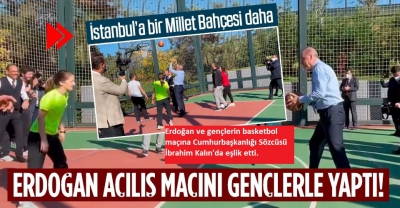  Başkan Erdoğan Ümraniye Millet Bahçesi'nde gençlerle basketbol oynadı 