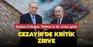 Başkan Erdoğan ve Cezayir Cumhurbaşkanı Tebbun ortak basın açıklamasında bulundu 