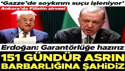  Başkan Erdoğan ve Filistin Devlet Başkanı Mahmud Abbas'dan ortak basın toplantısında önemli açıklamalar