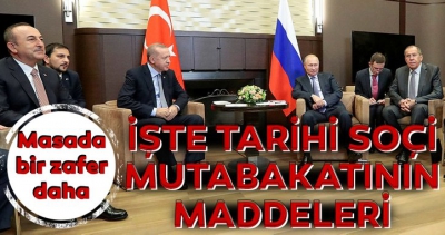 Başkan Erdoğan ve Putin Soçi'deki tarihi zirvede açıkladı! İşte Türkiye ve Rusya arasındaki tarihi mutabakat metni..