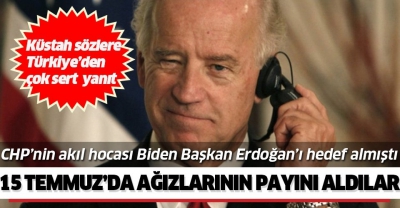 Başkan Erdoğan ve Türkiye'yi hedef almıştı! ABD'li Joe Biden'a CHP, PKK ve FETÖ dışında tepki yağdı.