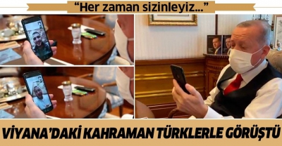 Başkan Erdoğan, Viyana'da yaralıların yardımına koşan 2 Türk ile görüştü.