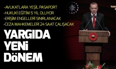 Başkan Erdoğan yeni yargı reform belgesini açıkladı.