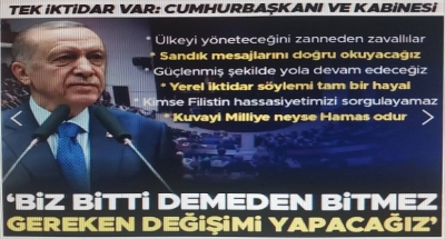  Başkan Erdoğan yerel seçim sonrası AK Parti teşkilatına ve seçmenine seslendi: Biz bitti demeden bitmez