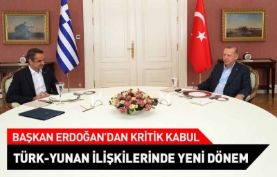 Başkan Erdoğan, Yunanistan Başbakanı Miçotakis'i kabul etti