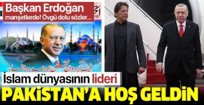 Başkan Erdoğan'a Pakistan'da coşkulu karşılama..