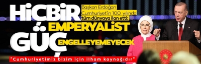 Cumhurbaşkanı Erdoğan'dan 100. yıl hitabı: Cumhuriyet bizim onur kaynağımız, hazinemizdir