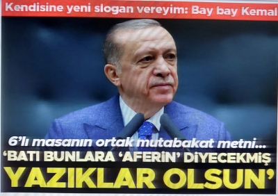 Başkan Erdoğan'dan 6'lı koalisyonun ortak mutabakat metnine tepki: Bunlar vaatleriyle Batı'ya selam veriyor  