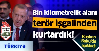 Başkan Erdoğan'dan Azerbaycan'da önemli açıklamalar