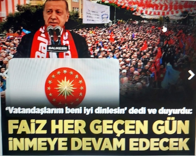 Başkan Erdoğan'dan Balıkesir'de net faiz mesajı! Kimse akıl vermesin faiz inmeye devam edecek